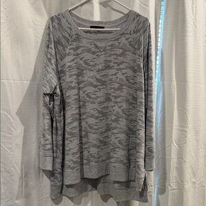 Jane and Delancey Gray Camo Sweatshirt